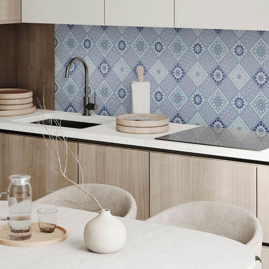 Wandsticker & Wandgemälde Vinyl Panel Grafiken Küche Oder Badezimmer 100x50 cm Geometrische Muster Mosaik