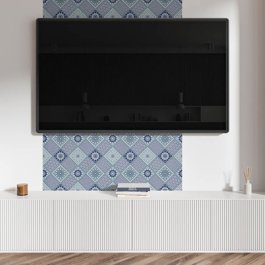 Decorative Vinyl Panel Graphics Kitchen Or Bathroom 100x50 Cm Geometric Patterns Mosaic