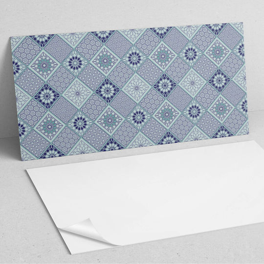 Decorative Vinyl Panel Graphics Kitchen Or Bathroom 100x50 Cm Geometric Patterns Mosaic