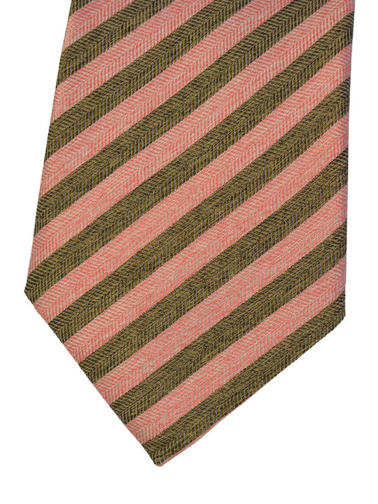 Makis Tselios Fashion Men's Silk Printed Tie in Brown Color