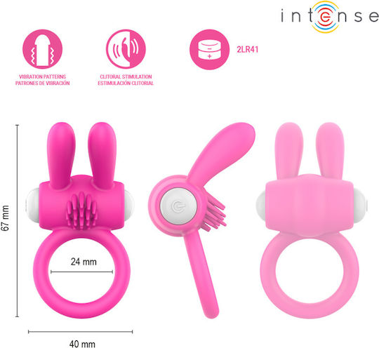 Intense Vibrations Penisring Silikon Rosa D-246279