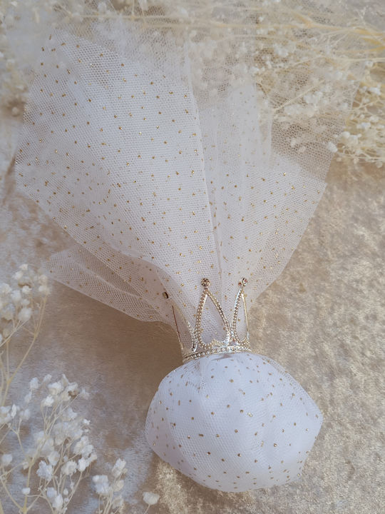 Tulle Wedding Favor Silver Crown