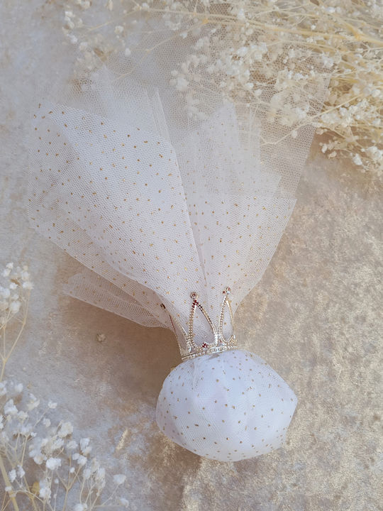 Tulle Wedding Favor Silver Crown