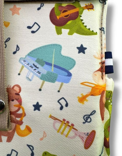 The Lunch Bags School Lunch Bag Handheld 5lt Beige 21x16x24cm