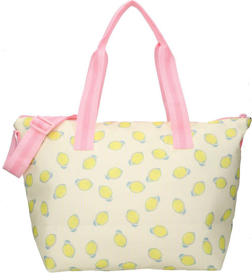 Vintage Lovers School Insulated Kids' Lunch Handbag 21.5 Litre Yellow Stitch 32x14x48cm