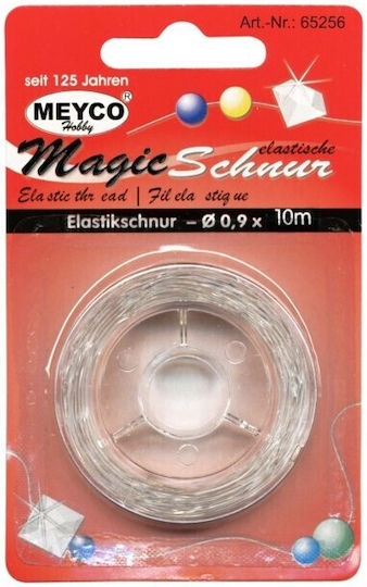 Șnur Pentru Confecționarea Bijuteriilor Plastic Elastic Alb 0,90mm X 10m