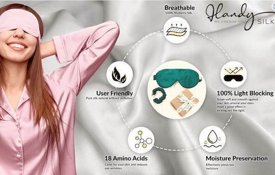 Handy Silk Silky Beige Silk Sleep Mask