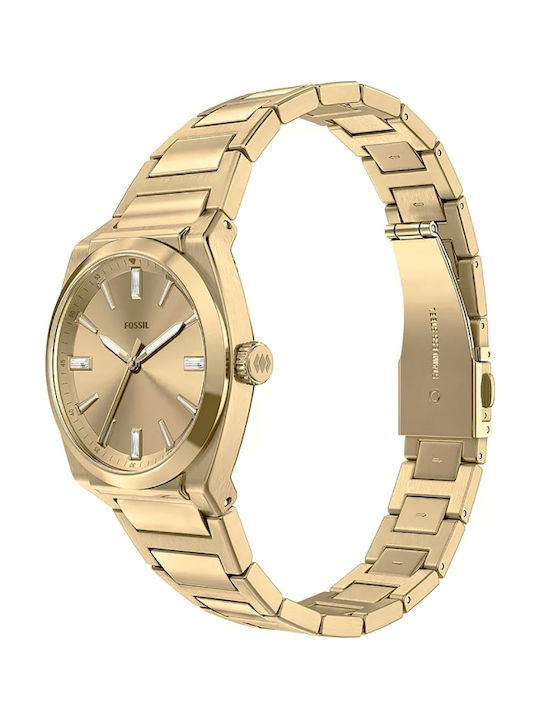 Fossil Trei Ceasuri Dama 27mm Baterie Cu Brățară Din Metal Auriu