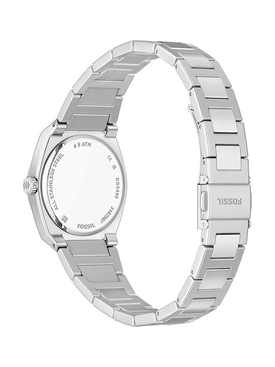 Fossil Trei Ceasuri Dama 27mm Baterie Cu Brățară Din Metal Argintie Fossil Trei Ceasuri Dama 27mm Baterie Cu Brățară Din Metal Argintie