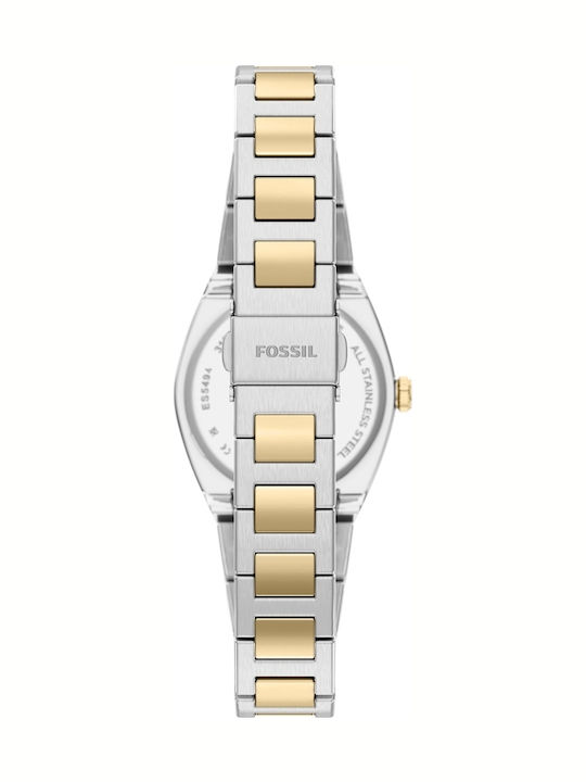 Fossil Trei Ceasuri Dama 27mm Baterie Cu Brățară Din Metal Argintie