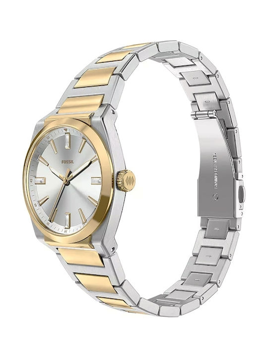 Fossil Trei Ceasuri Dama 27mm Baterie Cu Brățară Din Metal Argintie
