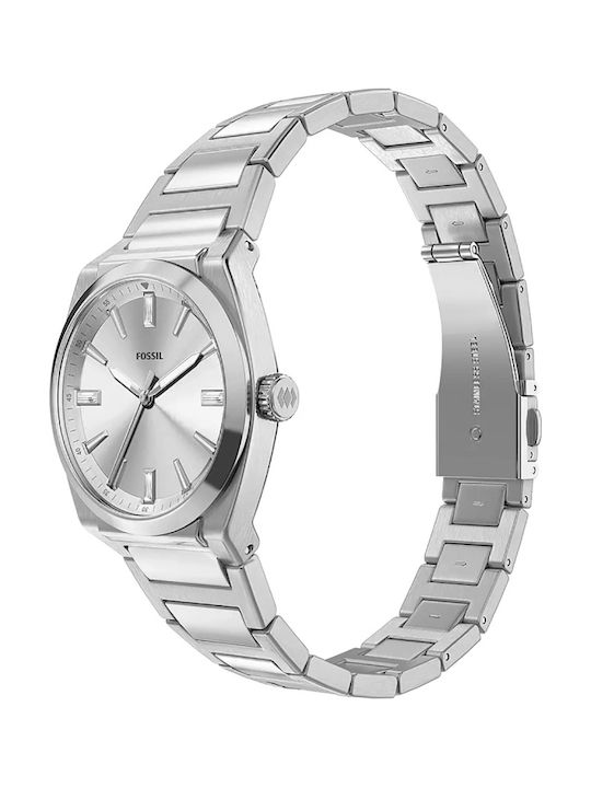 Fossil Trei Ceasuri Dama 27mm Baterie Cu Brățară Din Metal Argintie
