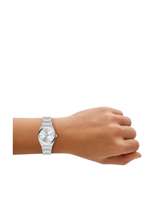 Fossil Trei Ceasuri Dama 27mm Baterie Cu Brățară Din Metal Argintie