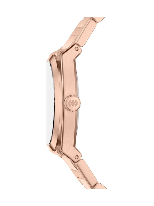 Fossil Trei Ceasuri Dama 27mm Baterie Cu Brățară Din Metal Rose Gold