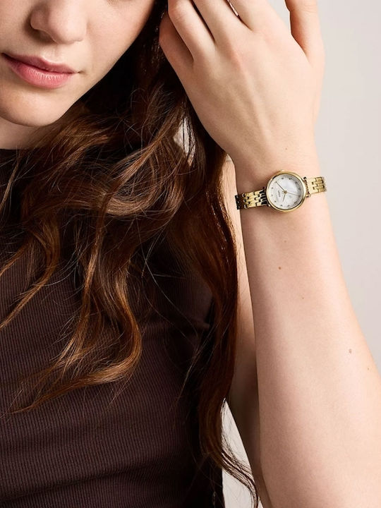 Fossil Trei Ceasuri Dama 26mm Baterie Cu Brățară Din Metal Auriu