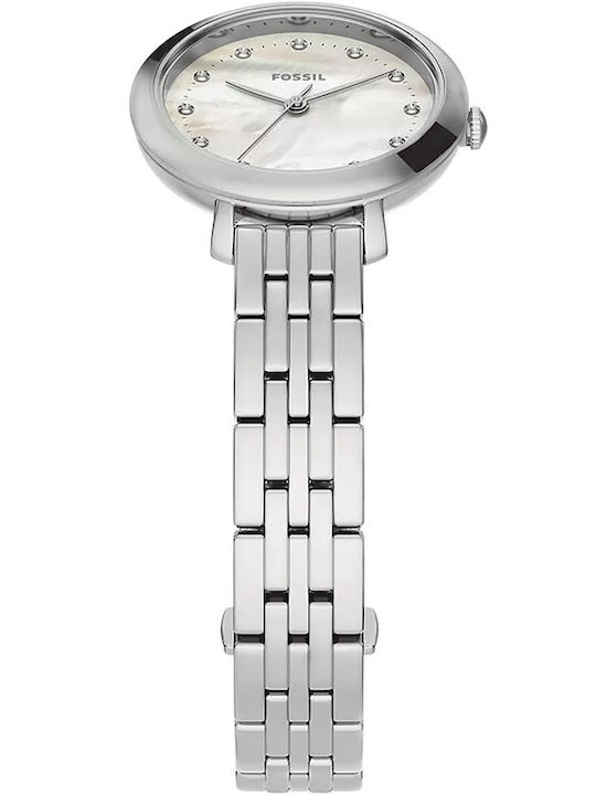 Fossil Trei Ceasuri Dama 26mm Baterie Cu Brățară Din Metal Argintie