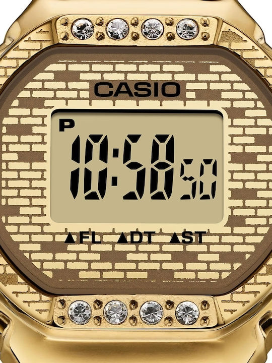 Casio Digital Men's Battery Watch with Silver Metal Bracelet