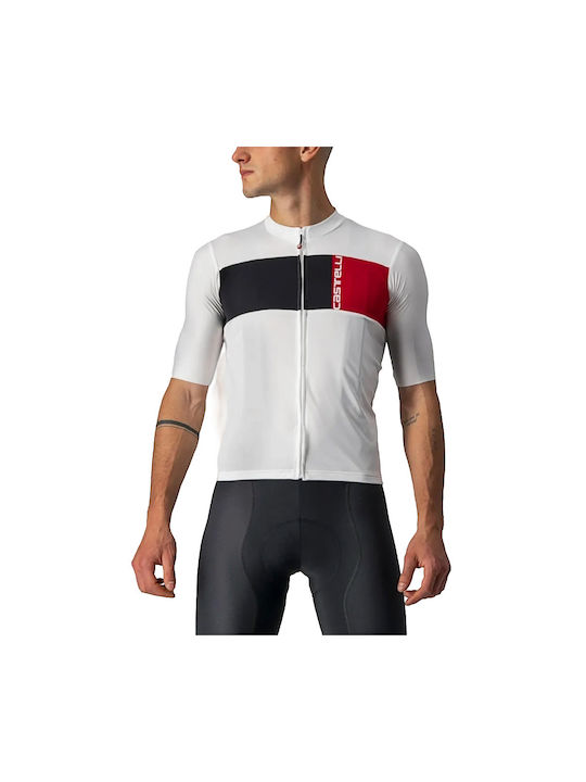 Castelli Tricou De Ciclism Pentru Bărbați Cu Mâneci Scurte Alb Castelli Tricou De Ciclism Pentru Bărbați Cu Mâneci Scurte Alb