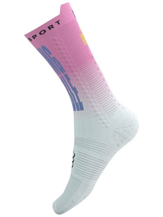Compressport Șosete Trekking Albe 1 Pereche