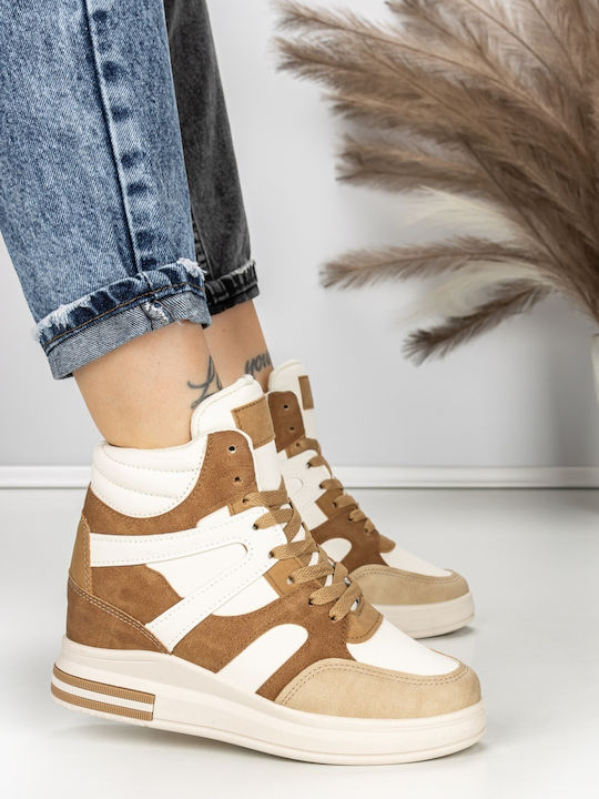 Adidași Flatforms Tip Botine Kaki Pentru Femei