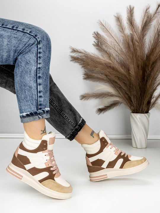 Adidași Flatforms Tip Botine Roz Pentru Femei