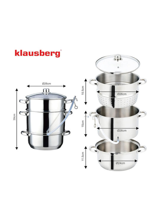 Klausberg Stainless Steel Pot Marmite 8lt /