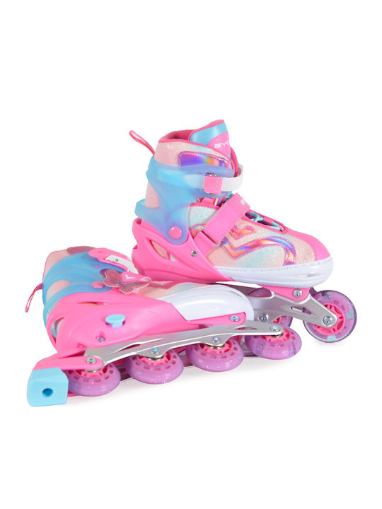 Byox Inline Αυξομειούμενα Rollers Ροζ Παιδικά