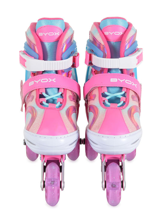 Byox Inline Αυξομειούμενα Rollers Ροζ Παιδικά