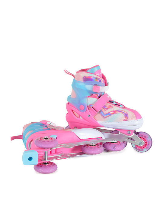 Byox Inline Αυξομειούμενα Rollers Ροζ Παιδικά