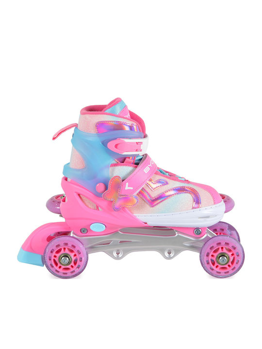 Byox Inline Αυξομειούμενα Rollers Ροζ Παιδικά