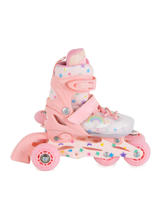 Byox Inline Αυξομειούμενα Rollers Ροζ Παιδικά