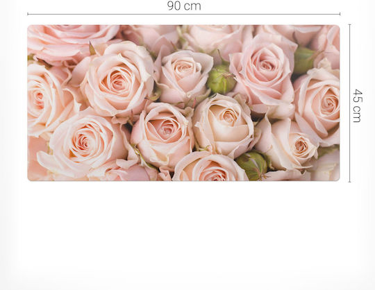 Covoraș Antiderapant De Protecție Pentru Birou Buchet De Trandafiri 90x45 Cm
