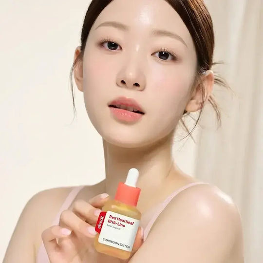Sungboon Editor Red Heartleaf BHA-lino Relief Успокояващ Ампула Серум за Лице с Centella Asiatica и Ниацинамид за Несъвършенства по Кожата 40ml