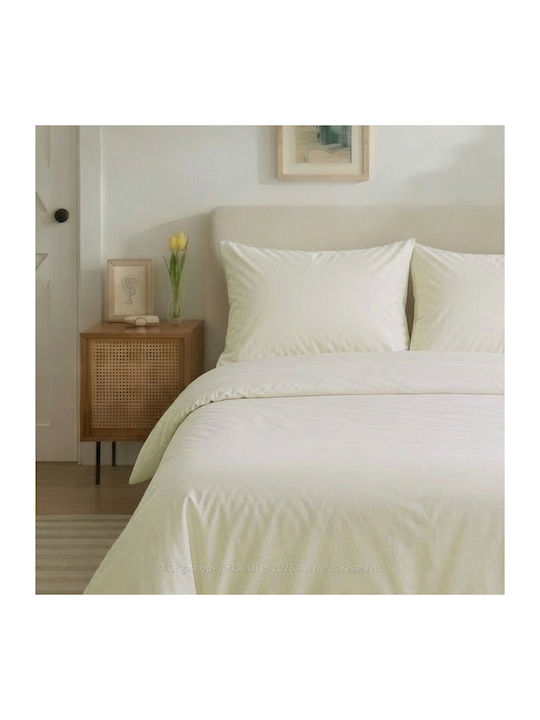 Casa Colori Duvet Cover Single 100% Cotton 160x240 Ecru