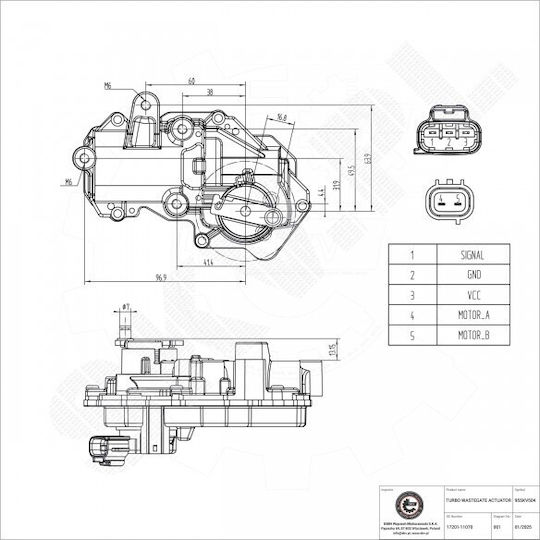 Βαλβίδα Στροβίλου Toyota Hilux 1720111070