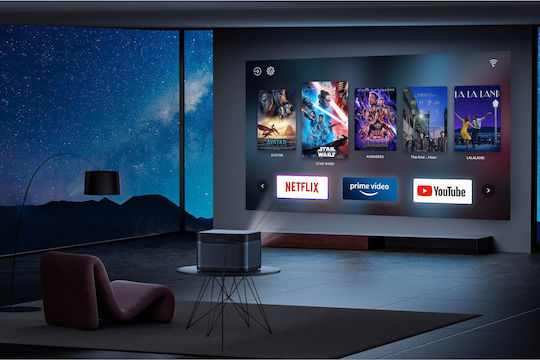 Scruffs & Tramps Dangbei MARS PRO 2 3D Projector DLP 4K Ultra HD Laser με Wi-Fi και Ενσωματωμένα Ηχεία