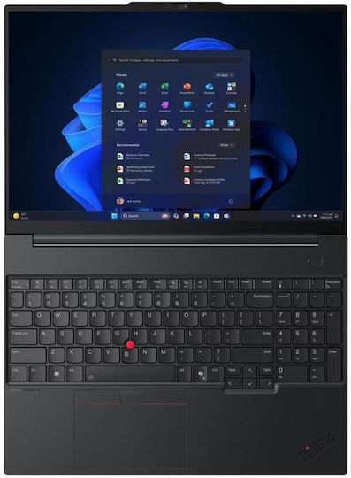 Lenovo ThinkPad E16 Gen 3 16" IPS FHD+ (Ryzen 5-220/16GB/512GB SSD/Radeon 740M/Windows 11 Pro) Черен (Английска клавиатура UK)