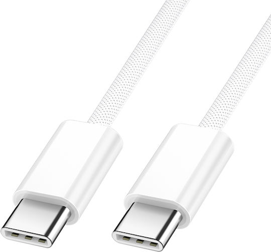 BWOO Cablu Rapid USB 2.0 USB-C Masculin - USB-C 60W PD Alb 1m BO-X284