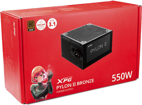 Adata Pylon II 550W Black Computer Power Supply Full Modular 80 Plus Bronze