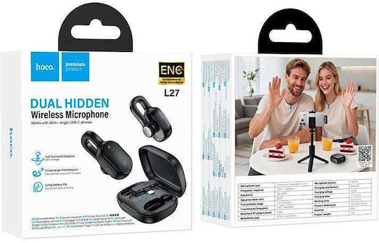 Hoco L27 Set Microphone with USB Type-C Lapel for Mobile