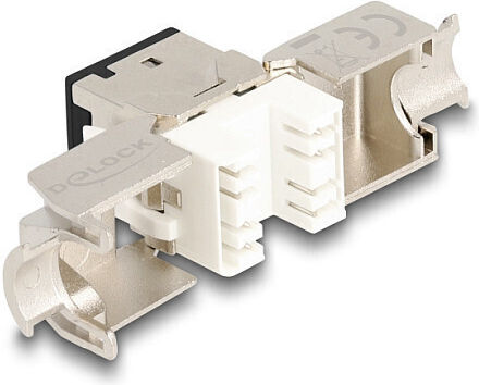 Delock Set 10 Pieces RJ45 LSA Cat.6a Keystone Modules Toolless Black Delock 88118