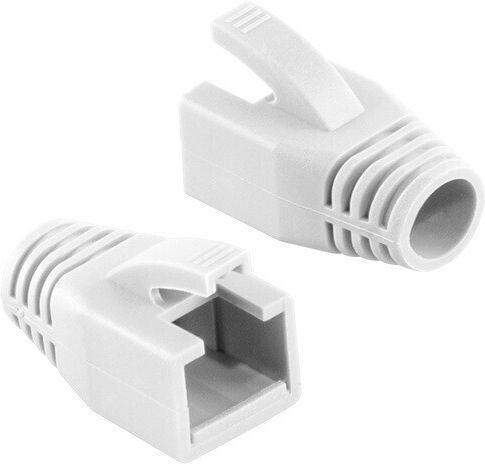 Set Capace De Protecție Conector RJ-45 Logilink Mp0035w UTP FTP SFTP Cablu Cat6 Plastic 50 Bucăți Albe
