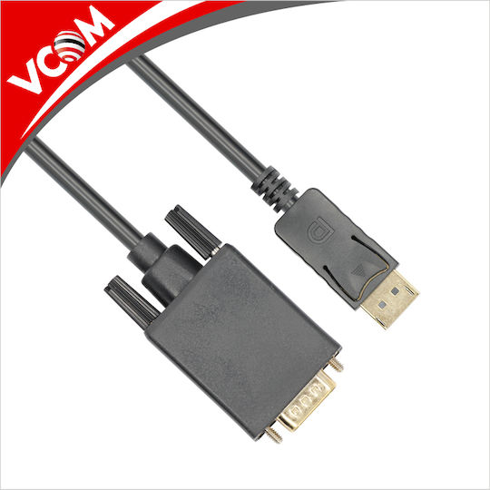 Vcom Cg607 кабел от DisplayPort мъжки към VGA мъжки 1.8м черен