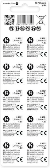EverActive Batterien Alkalisch für Uhren LR60 10Stück