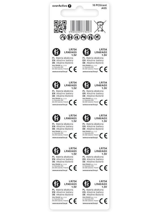 everActive Алкални Батерии За часовници LR48 10бр