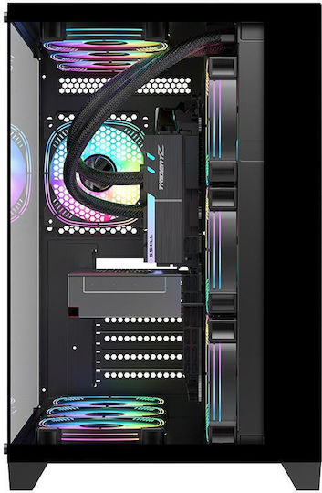 1STPLAYER MV8 Gaming Midi Tower Computer Case with Side Window Black