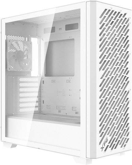 Adata XPG VALOR AIR PRO Gaming Midi-Turm Computergehäuse mit Seitenfenster und ARGB-Beleuchtung Weiß