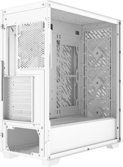 Adata XPG VALOR AIR PRO Gaming Midi-Turm Computergehäuse mit Seitenfenster und ARGB-Beleuchtung Weiß