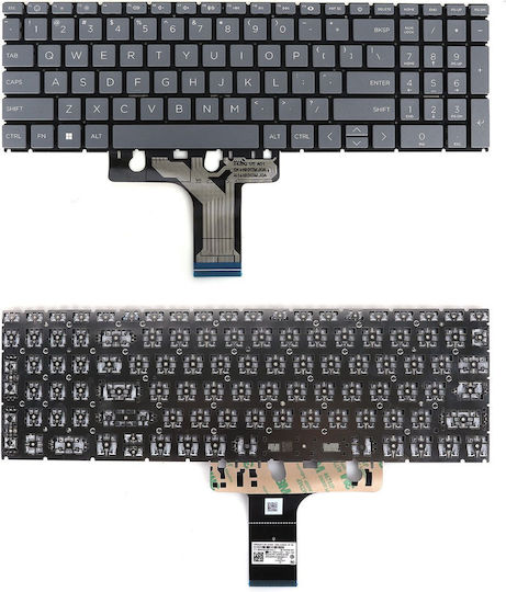 Laptop Keyboard for HP without Frame and English (US) Layout in Silver Color 15-EH