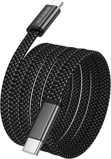 Borofone Braided USB-C To Lightning Cable 30W Black 1m